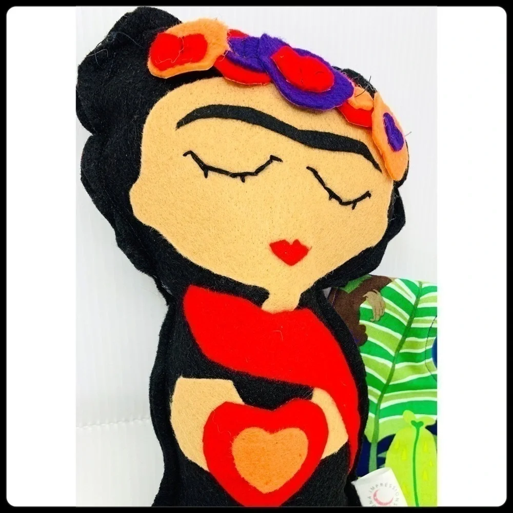 Handmade Frida Plush & Bib Bundle gift set NWT